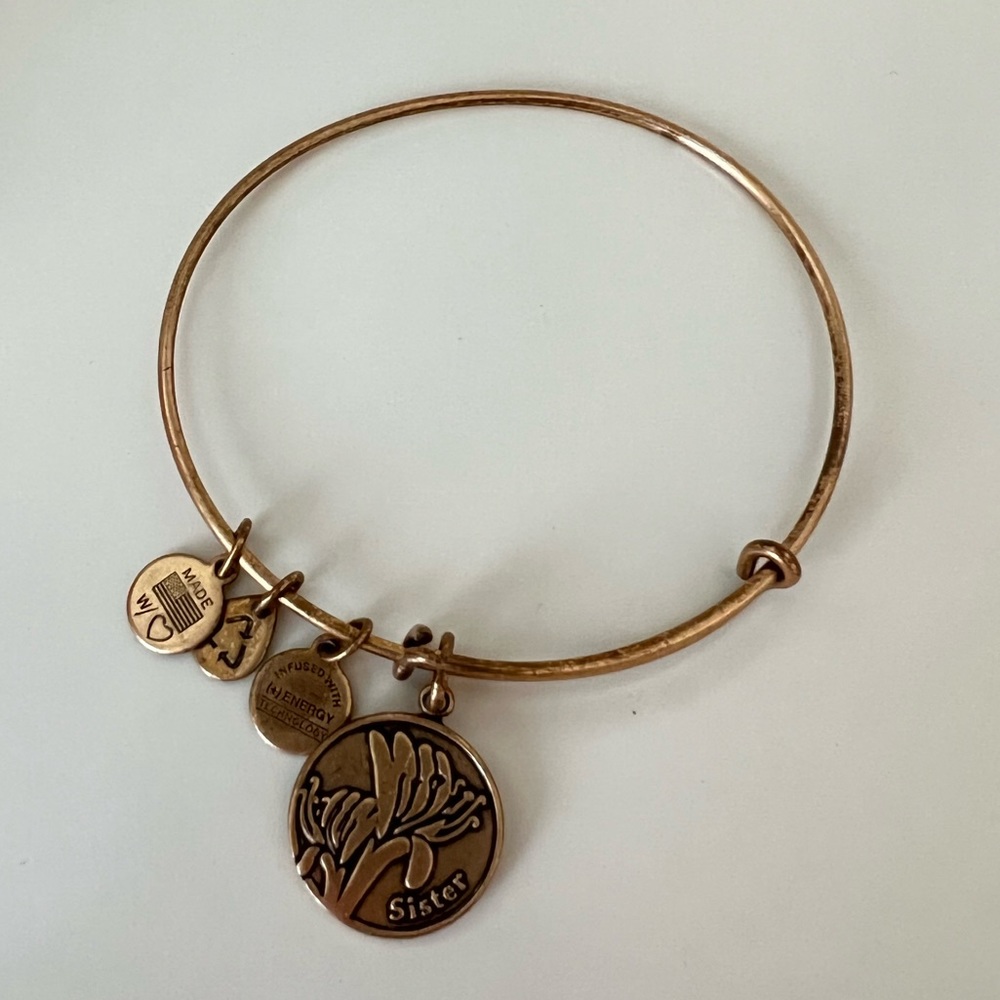 Authentic Alex and Ani Gold Bracelet Bangle - Sister